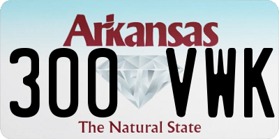 AR license plate 300VWK