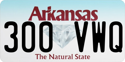 AR license plate 300VWQ