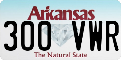 AR license plate 300VWR