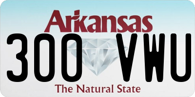 AR license plate 300VWU