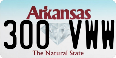 AR license plate 300VWW