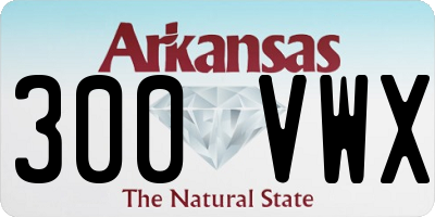 AR license plate 300VWX