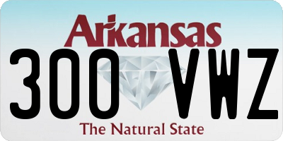AR license plate 300VWZ