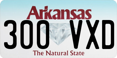 AR license plate 300VXD