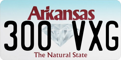 AR license plate 300VXG