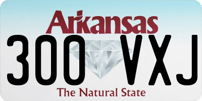 AR license plate 300VXJ