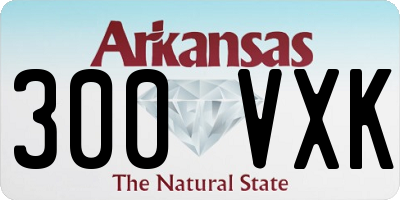 AR license plate 300VXK