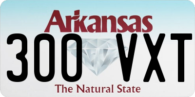 AR license plate 300VXT