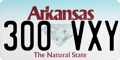AR license plate 300VXY