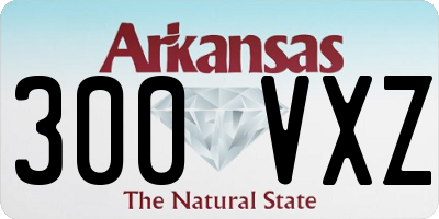 AR license plate 300VXZ