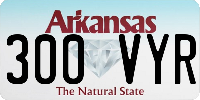 AR license plate 300VYR