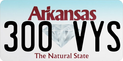 AR license plate 300VYS