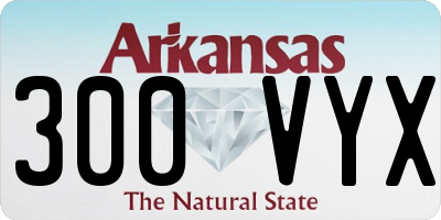 AR license plate 300VYX