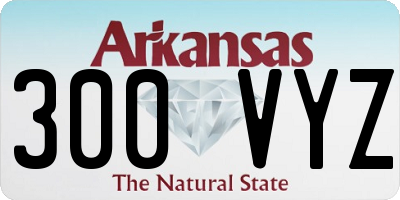 AR license plate 300VYZ