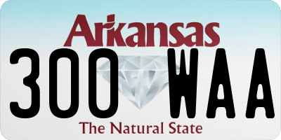 AR license plate 300WAA