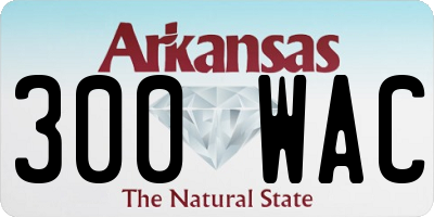 AR license plate 300WAC