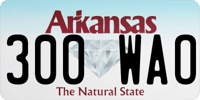 AR license plate 300WAO