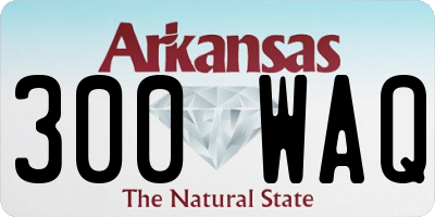 AR license plate 300WAQ