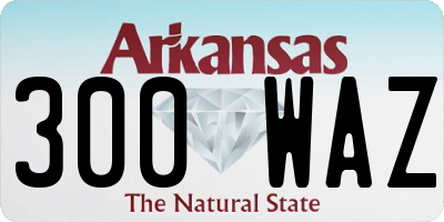 AR license plate 300WAZ