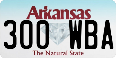 AR license plate 300WBA
