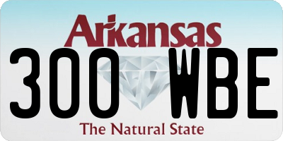 AR license plate 300WBE