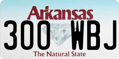AR license plate 300WBJ