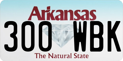 AR license plate 300WBK