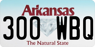 AR license plate 300WBQ