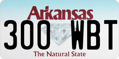 AR license plate 300WBT