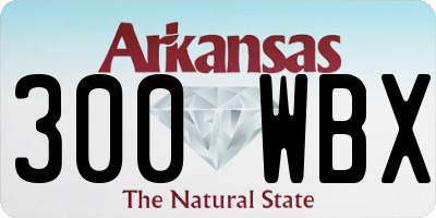 AR license plate 300WBX