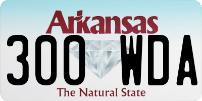 AR license plate 300WDA
