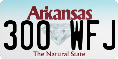 AR license plate 300WFJ