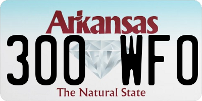 AR license plate 300WFO