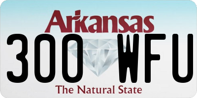 AR license plate 300WFU