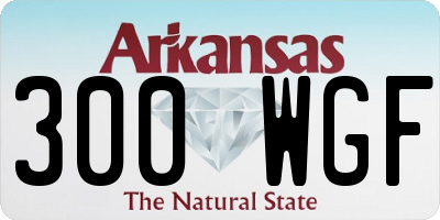AR license plate 300WGF