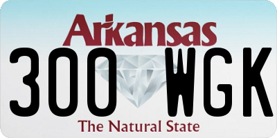 AR license plate 300WGK