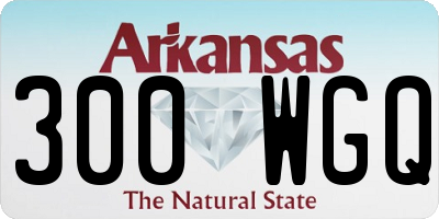 AR license plate 300WGQ