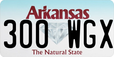 AR license plate 300WGX