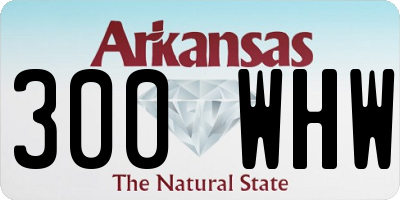 AR license plate 300WHW