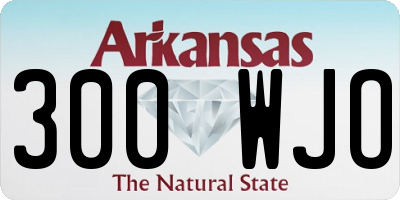 AR license plate 300WJO