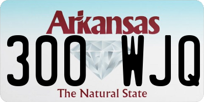 AR license plate 300WJQ