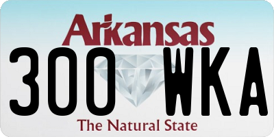 AR license plate 300WKA