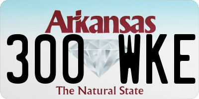AR license plate 300WKE