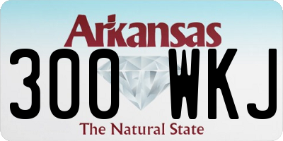 AR license plate 300WKJ