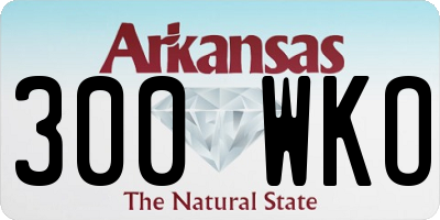 AR license plate 300WKO