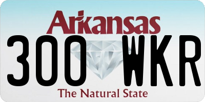 AR license plate 300WKR