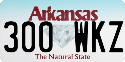 AR license plate 300WKZ