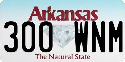 AR license plate 300WNM