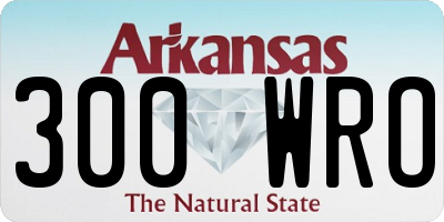 AR license plate 300WRO