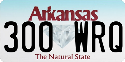AR license plate 300WRQ